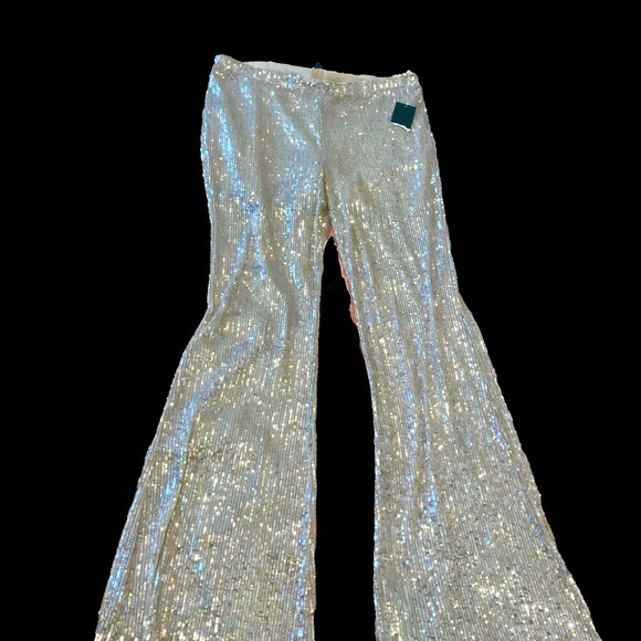 wild fable Pants - NWT Sequined Flare Pants Size Large